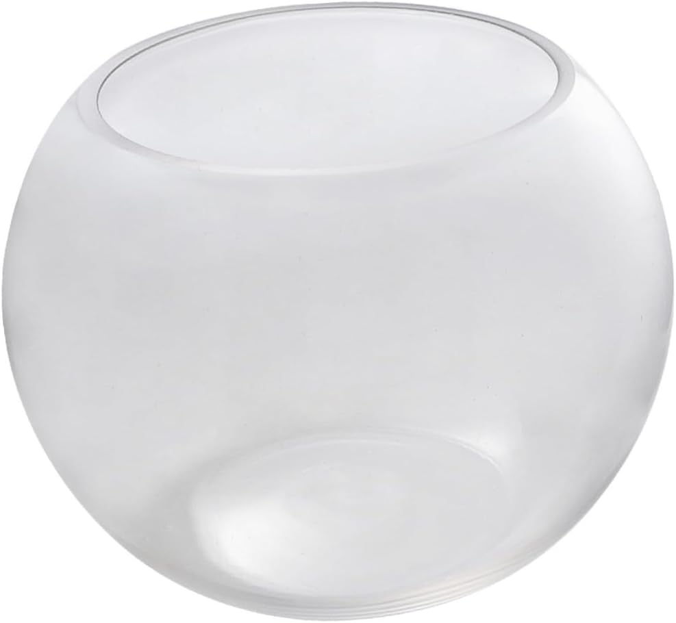 FRCOLOR Globe Fish Bowl Glass Aquariums Round Fish Tank for Home Hotel Terrarium Bowl Decor