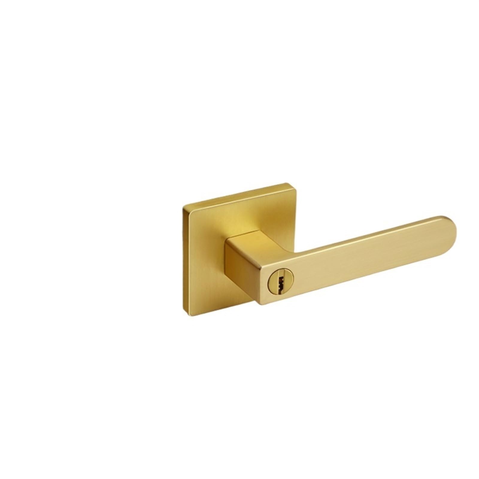 Yshiuol With Key-4 Door Handles Bathroom Three-Pole Lock With Red And Green Indicator Indoor Door Handle Single Tongue For Home And Office(With Key-4)