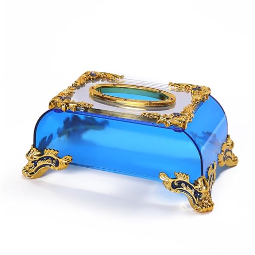 Boîte à mouchoirs domestique bleue pour masquer le carton - 2