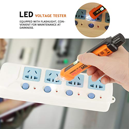 Image of NonContact Voltage Detector, AC12-1000V NCV Detector Voltage Tester Pen with LED Indicator NonContact Voltage Tester for Electric Circuit Polarity Voltage Detector