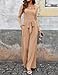 LOOKBOHO Dressy Jumpsuits for Women Casual Square Neck Long Sleeve Wide Leg Elegant 2025 One Piece Jumpsuit Outfits Khaki L