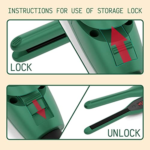 K&K Small Flat Iron 3/10 Inch Plate Mini Ceramic Nano Tourmaline Flat Irons For Short Hair Pixie Cut Pencil Straightener For Women Dual Votage #TOP3