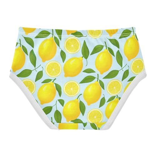 Joisal Funny Girls Underwear Toddler 2t Cotton Panties for Girl Sliced Yellow Lemons Light Blue Briefs Undies Kids2