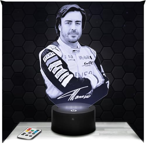 Bild: Lampephoto.fr - Portr�t Fernando Alonso 3D Lampe, Touch Nachtlicht, Dekoration, Sammlerst�ck Formel 1 Einsitzer, Geschenkidee f�r M�nner und Frauen, Portr�t Fernando Alonso Nachtlicht, TOP f�r 24,90 EUR bei amazon.de