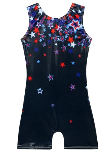 Leotards for Girls Gymnastics Toddler Dance Biketards Mermaid Unicorn Athletic Dance Wear Shiny Rainbow Blue Hotpink
