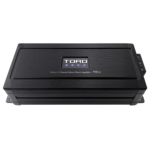 TORO TECH MR2, 1000 vatios máx. - 500 vatios x 1 RMS 1 estable de tamaño micro monobloque amplificador de coche calidad de sonido Diseño de clase D,