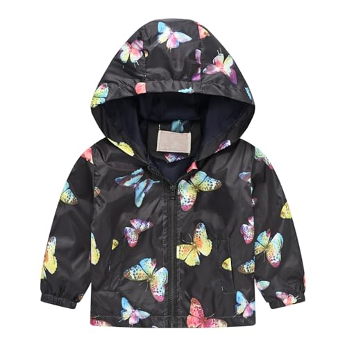 Girls Sun Protection Light Jacket Toddler Windproof Waterproof Rain Jacket Fall Cute Fashion Printing Rain Coats for Boys