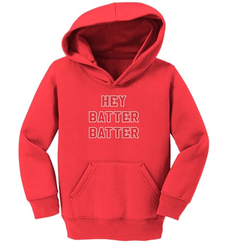 Haase Unlimited Hey Batter Batter - Funny Baseball Toddler/Youth Fleece Hoodie