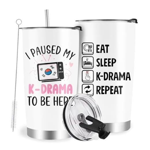 Farecnt Korean Drama Gifts for Women, K-Drama Tumbler with Lid Straw 20oz, K Pop Lovers Gifts