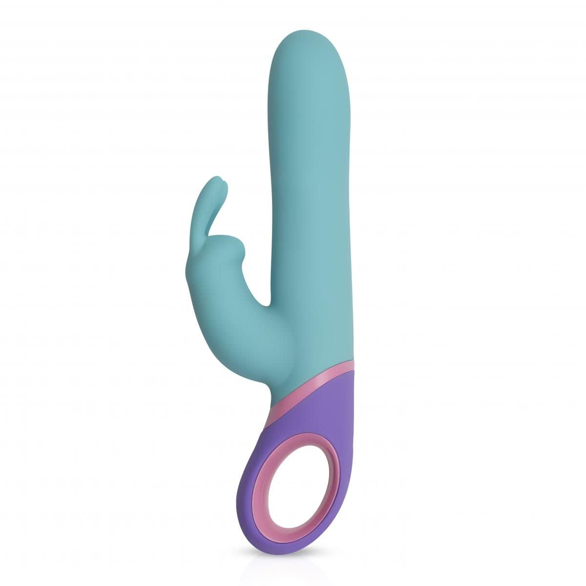 Vibratore di Coniglio Meta – Bunny Vibratore per Donna – Stimolatore del Coniglio Clitorideo in Cima – Blu/Viola