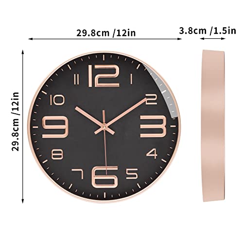 ACCSHINE Orologio da parete senza ticchettio