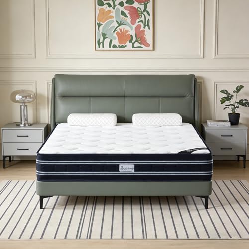 Colchón Viscoelástico 140x190x30 cm, Colchón Matrimonio con Muelles Ensacados, Ortopédico, Alivio de Presión y Ergonomía, Firmeza Media, 7 Zonas Confort, Transpirable, Hipoalergénico y Antibacteriano