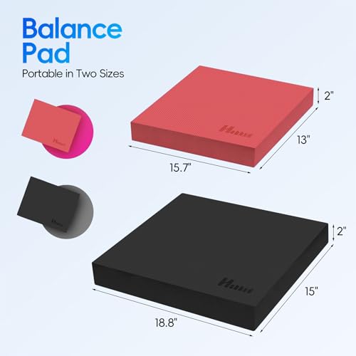 Image of Professional Balance Pad, Nonslip Foam Exercise Balance Pad Cushion for Physical Therapy, Foam Balance Mat for Exercise, Yoga, Fitness, Stability Training and Stretching