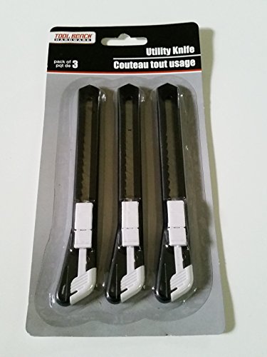 Utility Knife Tool Bench Hardware Set of 3 (Black and White)