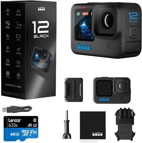GoPro HERO12 Black - Waterproof Action Camera with 5.3K60 Ultra H...