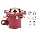 Qiilu 12V Relais de solénoïde de voiture à 4 bornes, remonter le commutateur de relais de solénoïde de démarreur robuste pour MUSTANG/FALCON