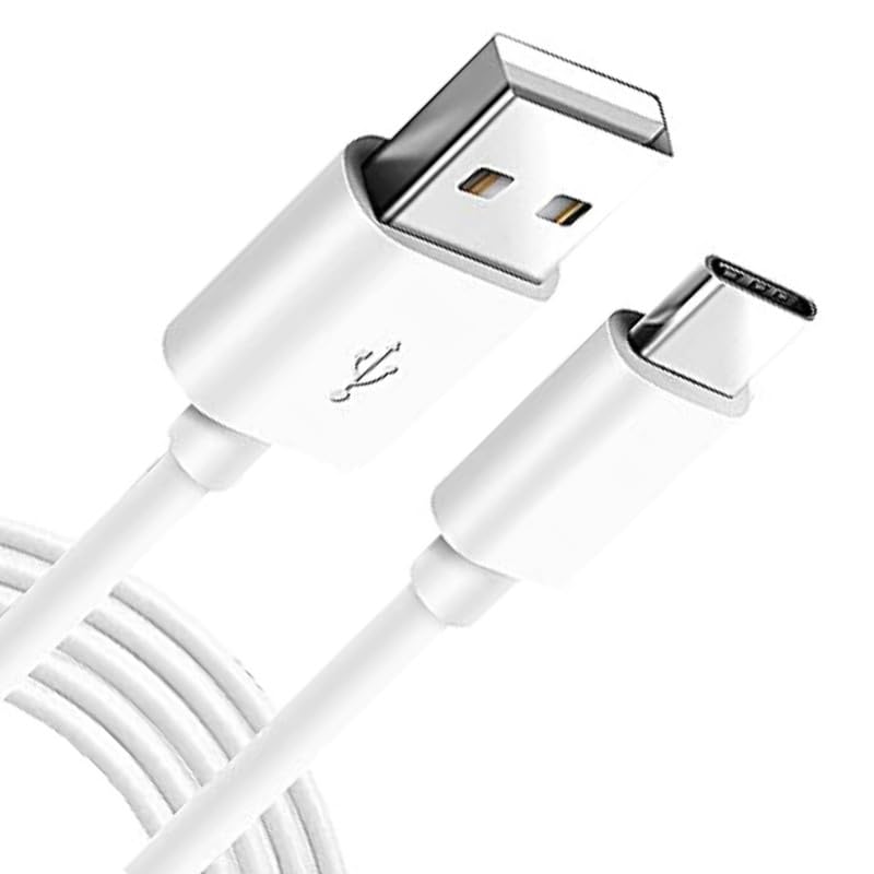 Image of 120w cable for OnePlus Nord 2 8GB RAM usb Original Like Charging Quick, Dash, Warp, Dart, Flash, Super Vooc C Data Sync USB A to 120w cable for Android - RMV WHITE