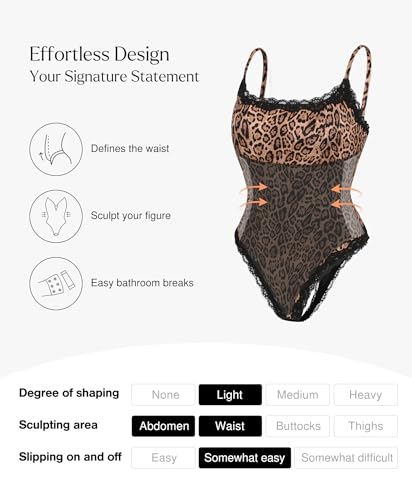 Image of Popilush Lace Body Suits Women - Square Neck Sleeveless Thong Bodysuit Tummy Conotrol Double Lined Camisole Tank Tops