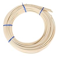 PATIKIL Rundes Reed-Spline 35 m x 5,75 mm, Rattan-Webrolle, Rattan-Reed-Spule für DIY-Möbelkorb-Weben, Flechtmaterial für Korbherstellung/Reparatur, Holz