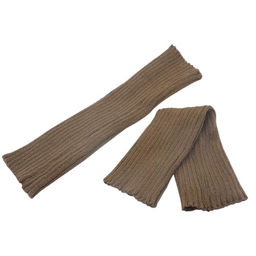 Image of FZBNSRKO Women Girls 80s Knit Leg Warmers Ribbed Long Leg Warmers for Party Sports Accessories