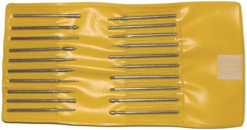 MKCLOCKS Pro-Quality 20-Piece Diamond-Point Bit Set for Dremel-type Rotary Tool - Glass, Stone, Ceramic