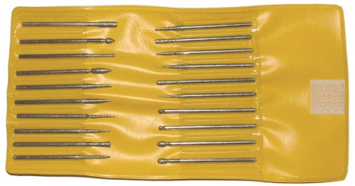MKCLOCKS Pro-Quality 20-Piece Diamond-Point Bit Set for Dremel-type Rotary Tool - Glass, Stone, Ceramic