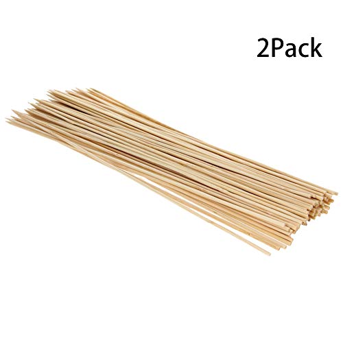 Utoolmart Palos de Bambú Naturales para BBQ 30 cm 90 pzas miniatura 4