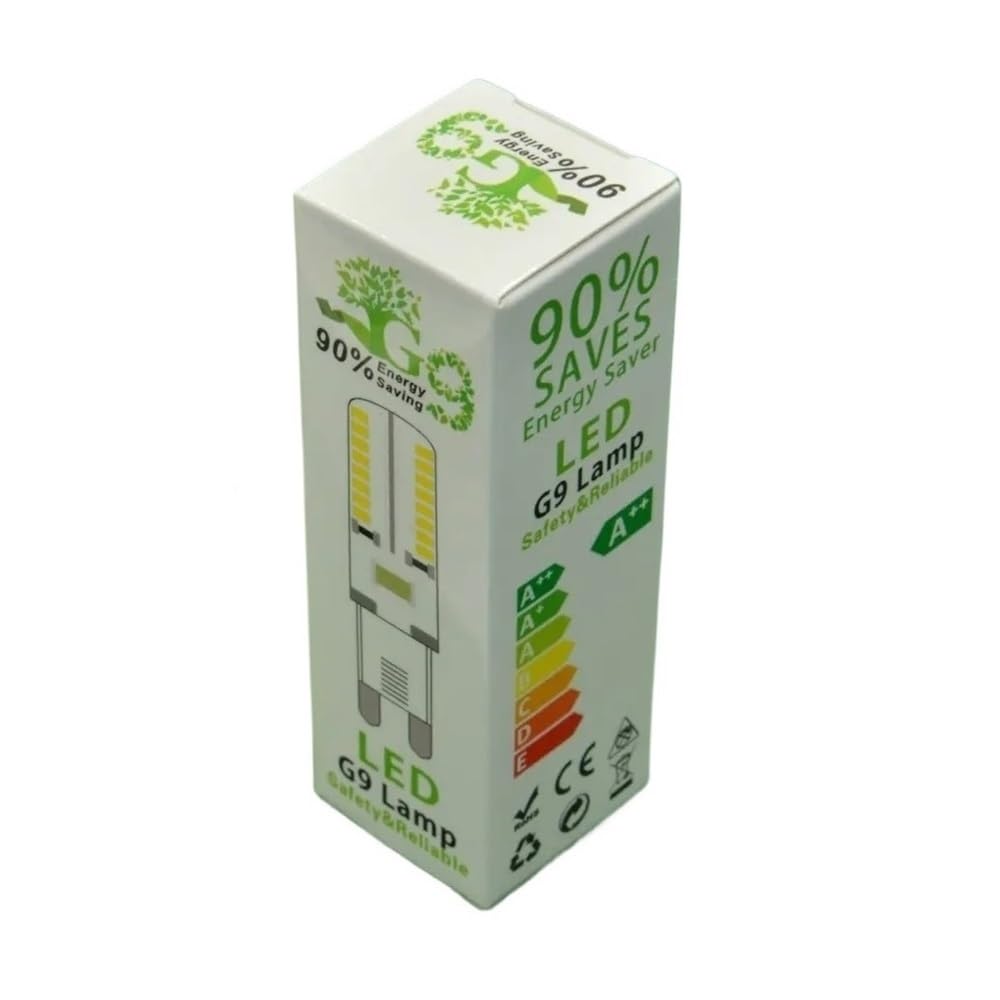 Fengyan Casa Lampadine, Confezione da 20, lampadine a LED a mais G9 2835SMD AC220V 3W/5W dimmerabili for ufficio, centro commerciale, casa(Clear cover - warm white,3W)