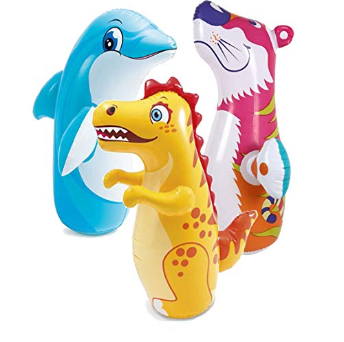 INTEX 3D Bop Bag Blow Up Inflatable Tiger, Dinosaur & Dolphin. (Package will include any 1 item) by Intex - Used condition - US$11.90