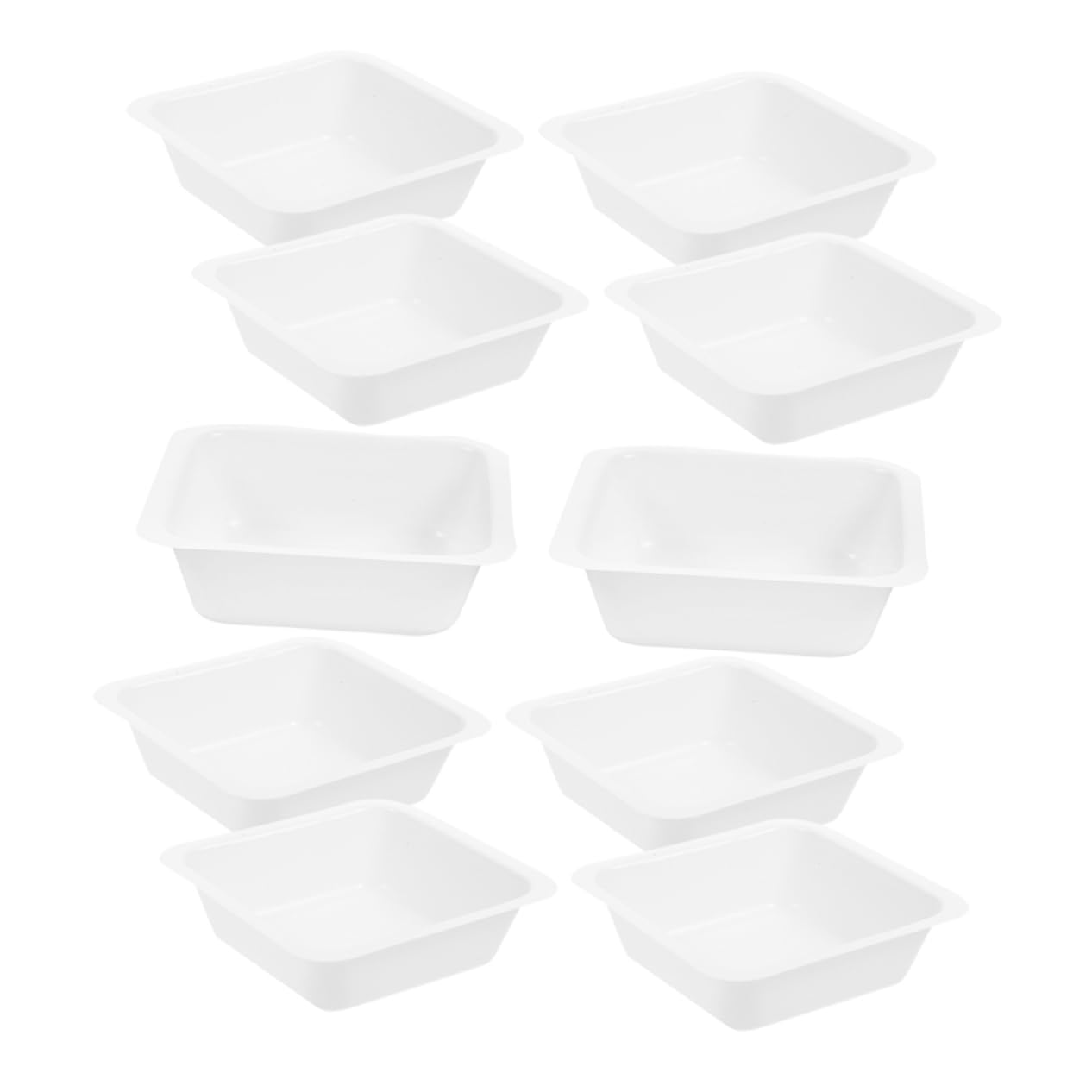 Garneck 10 Pack Mini Weighing Pans Square Weighing Dishes Small Vessels for Lab Accurate Mini Containers