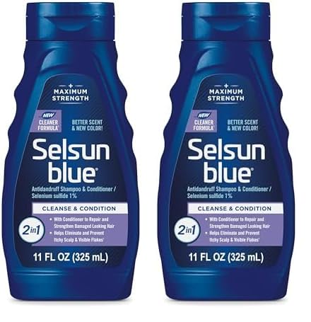2-in-1 Anti-dandruff Shampoo & Conditioner, 11 fl. oz., Maximum Strength 2-in-1 Treatment, Selenium Sulfide 1% (Pack of 2)