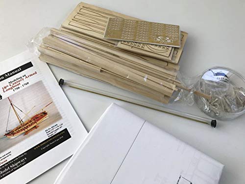Model Shipways Ms1460 18Th Century Armed Longboat 1:24 Scale - Laser Cut Wood, Metal & Photo-Etched Brass Kit #TOP4