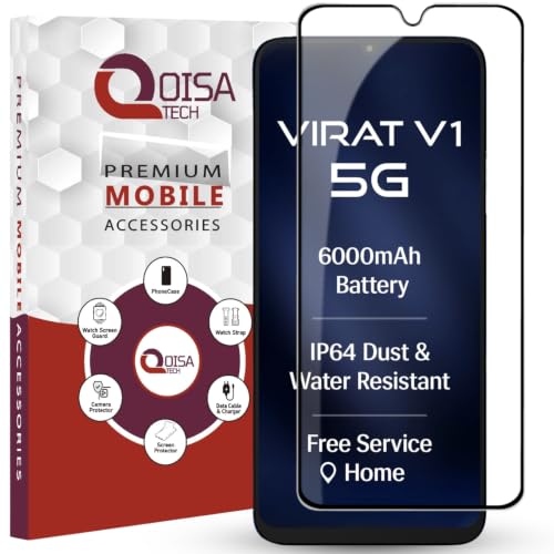 Image of Premium Tempered Glass Screen Protector Guard For Lava Virat V1 5G (6.75 Inch, Pack of 1) | Edge to Edge Coverage With Easy to installation kit