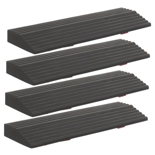 Yardenfun 4 pièces Rampe Caoutchouc Antidérapante pour Robot Aspirateur pour Passages et Petits Seuils Durable et Facile à Nettoyer