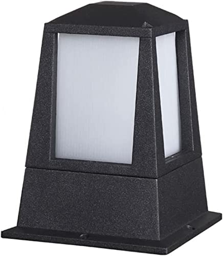 Lámpara de pilar impermeable WQHPLMD de 20x26cm con casquillo E27 para jardín y caminos de exterior