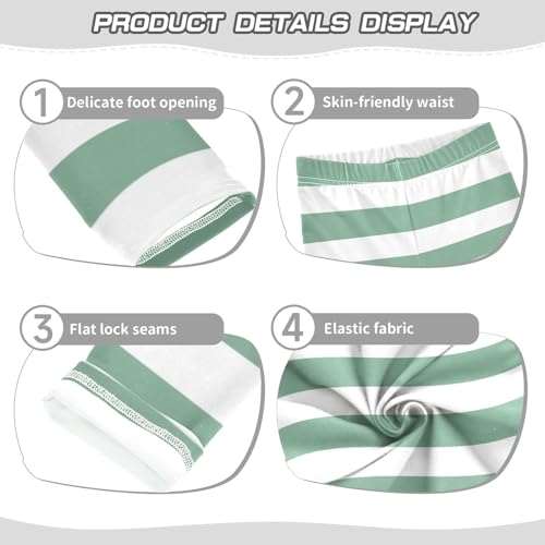 DOMIKING Leave Green Girl's Leggings Pants Kids' Yoga Pants Stretchy Running Tights 4 Years3