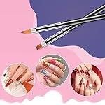 Artdone Nail Dotting Tools 6PCS Double-ended Nail Art Brushes Kit Nail Art Gel Polish Liner Brushes Design Pen For Nail Drawing And Nail Paint Brushes Small Detail Brushes - Image 5