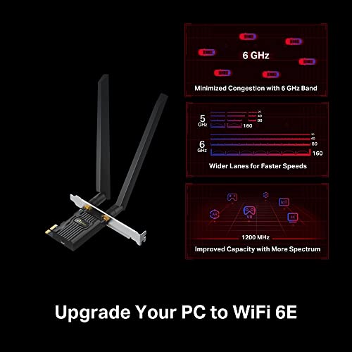 TP-Link Archer TXE72E AXE5400Mbps Tri-Band WiFi 6E Bluetooth 5.3 PCIe Adapter with Two Antennas - Image 4
