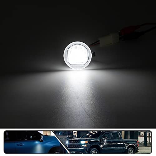 2Pcs Lámpara LED Blanca para Espejo Lateral Chevy Silverado miniatura 5