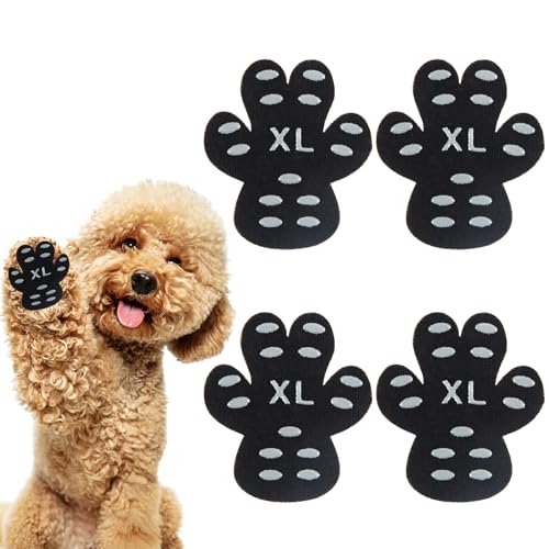 Shyllin Protector Patas Perro Autoadhesivas, 24 Piezas Almohadillas para Patas de Perro, Zapatos Perro Antideslizantes, Calcetines para Perros con Tracción Antideslizante - Multifuncionalidad (XL)