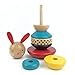 Petit Collage Modern Bunny Wooden Stacking Toy – Solid Wooden Stacking Rings for Kids, Activity Toys Designed with Safe Materials – Active Toy for Babies and Toddlers 12+ Months