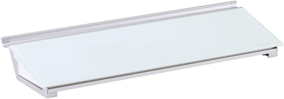 WHJJK Glass Whiteboard Desktop Computer Pad with Storage Drawer, 18" x 6", White Dry Erase Surface (GDP186)