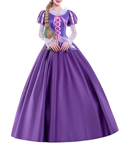 Robe up Tangled Woman de qualité supérieure costume Rapunzel de carnaval M