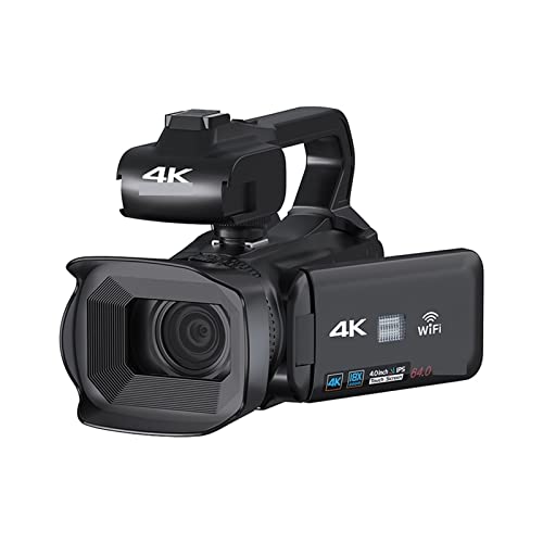 Cámara Digital, Cámaras de vídeo Digitales 64MP, videocámara Vlog 4K Completa Profesional, cámara Web transmisión, grabadora Enfoque automático, fotografía(32G SD Card)