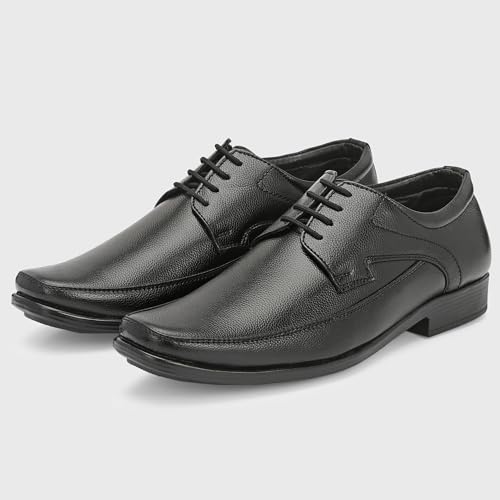 Image of Centrino Formal Shoes for Men | Lightweight Comfortable Office Shoes for Man Stylish | Cushioned Insole Lace-Up Shoes for Men | Durable TPR Sole | Trendy Classic Design Footwear for Men (8118)
