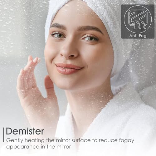 Miroir asymétrique en forme de goutte d'eau avec éclairage LED intelligent