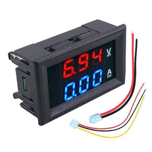 ROBODUINO Digital DC Voltmeter(0-100V) Ammeter(10A), Dual Display LED Panel, Voltage and Current Monitor-image-16