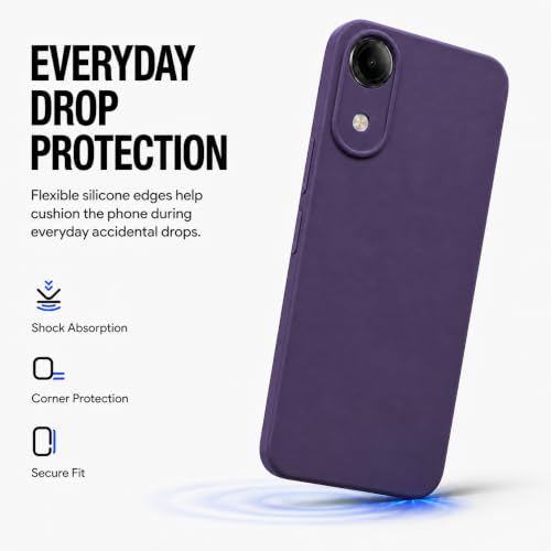 Image of FIRST MART Matte Silicone Back Cover for Vivo T5e - Purple