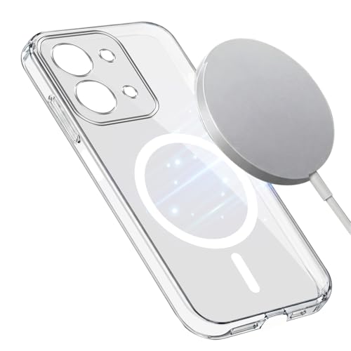 Image of Jkobi Lifetime Anti-Yellow MagSafe Compatible Clear Back Cover Case for Redmi 15C (Sleek Hard Crystal | Shockproof and Camera Protection)