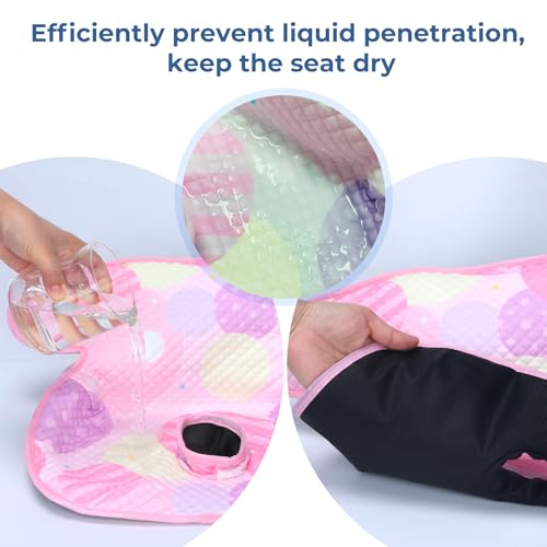 Image of COOLBEBE Car Seat Protector for Potty Training, 2 Pack Dry Waterproof Car Seat Liner Toilet Training for Baby Toddler, Piddle Pads Cover Car Seat Pad for Strollers & Carseat (Pink,2PC)